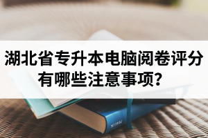 湖北省專升本電腦閱卷評分有哪些注意事項？