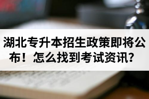 湖北省普通專升本招生政策即將公布！怎么找到最新考試資訊？