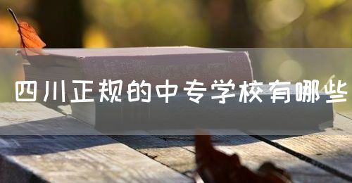 四川正規(guī)的中專學(xué)校有哪些？(圖1)